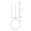 Redo HALLEY függeszték fém, fehér, LED, 80W, 8066lm, 2700K-3000K-4000K, IP40 - 01-4459