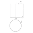 Redo HALLEY függeszték fém, fehér, LED, 100W, 9579lm, 2700K-3000K-4000K, IP40 - 01-4460