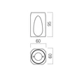 Redo CRISP mennyezeti lámpa fém, barna, LED, 10.5W, 562lm, 2700K-3000K - 01-4482