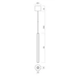 Redo CRISP függeszték fém, fehér, LED, 9.5W, 320lm, 2700K - 01-4509