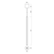 Redo CRISP függeszték fém, fehér, LED, 9.5W, 320lm, 2700K - 01-4513