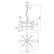 Redo BOLLA függeszték fém, üveg, arany, áttetsző, LED, 42W, 3212lm, 2700K-3000K - 01-4555