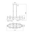 Redo BOLLA függeszték fém, üveg, barna, áttetsző, LED, 44W, 3312lm, 2700K-3000K - 01-4559