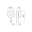 Redo ETHOS fali lámpa fém, üveg, fekete, opál, LED, 9W, 668lm, 2700K-3000K - 01-4561