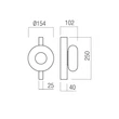 Redo ETHOS fali lámpa fém, üveg, fekete, opál, LED, 9W, 668lm, 2700K-3000K - 01-4562