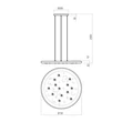 Redo NEBA függeszték fém, filc, szürke, fekete, LED, 48.5W, 3364lm, 2700K - 01-4571