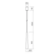 Redo BOTERA függeszték fém, barna, LED, 10W, 740lm, 2700K - 01-4586