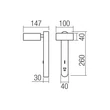 Redo SADES fali lámpa fém, fekete, LED, 6W, 400lm, 3000K - 01-4643