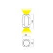Redo CRISP fali lámpa fém, fehér, LED, 7.5W, 414lm, 3000K - 01-4678