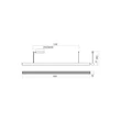 Redo CITYLINE függeszték fém, fehér, LED, 49W, 2842lm, 3000K-4000K - 01-4713