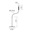 Redo DRILL asztali lámpa fém, bronz, fekete, LED, 8W, 510lm, 3000K - 01-4719