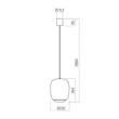 Redo DUBBO függeszték fém, műanyag, fekete, opál, LED, 12W, 1358lm, 2700K-3000K-4000K - 01-4793