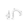 Redo HELLO fali lámpa fém, bronz, LED, 3W, 240lm, 3000K - 01-4802