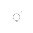Redo KNOB mennyezeti lámpa fém, akril, arany, opál, LED, 36W, 2180lm, 3000K-6500K - 05-932
