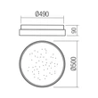 Redo SAIR mennyezeti lámpa fém, akril, fehér, LED, 57W, 3620lm, 2700K-6000K - 05-965