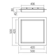 Redo PERIMETRO mennyezeti lámpa fém, akril, fehér, LED, 40W, 2650lm, 3000K-4000K-6500K - 05-977