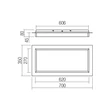 Redo PERIMETRO mennyezeti lámpa fém, akril, fekete, fehér, LED, 40W, 2160lm, 3000K-4000K-6500K - 05-982
