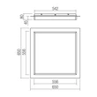 Redo PERIMETRO mennyezeti lámpa fém, akril, fekete, fehér, LED, 50W, 3200lm, 3000K-4000K-6500K - 05-985