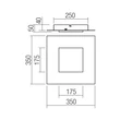 Redo TATAMI mennyezeti lámpa fém, akril, fekete, fehér, LED, 28W, 1465lm, 3000K-4000K-6500K - 05-991