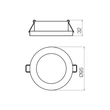 Redo MT beépíthető szpot fém, fehér, LED, 7W, 560lm, 4000K, IP44 - 70349