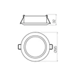 Redo MT beépíthető szpot fém, fehér, LED, 7W, 560lm, 4000K, IP44 - 70351