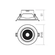 Redo PT beépíthető szpot műanyag, arany, LED, 10W, 920lm, 4000K - 70429