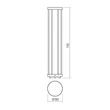 Redo KALEN kültéri állólámpa fém, szürke, LED, 8W, 545lm, 3000K, IP65 - 90579