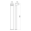 Redo CAPE kültéri állólámpa fém, üveg, szürke, áttetsző, LED, 13W, 767lm, 3000K, IP65 - 90669