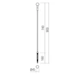Redo TORCH kültéri leszurható dekor lámpa fém, zöld, LED, 1.5W, 92lm, 2700K, IP65 - 90695