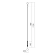 Redo TORCH kültéri leszurható dekor lámpa fém, szürke, LED, 1.5W, 92lm, 2700K, IP65 - 90696