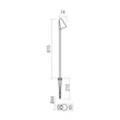 Redo NIVALIS leszúrható kültéri lámpa fém, barna, LED, 6.8W, 618lm, 2700K, IP65 - 90703