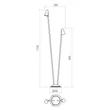 Redo NIVALIS kültéri állólámpa fém, barna, LED, 13.8W, 1185lm, 2700K, IP65 - 90709