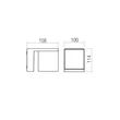 Redo KUB kültéri fali lámpa fém, szürke, LED, 18W, 925lm, 2700K, IP54 - 90717