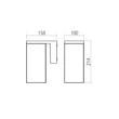 Redo KUB kültéri fali lámpa fém, szürke, LED, 24W, 1478lm, 3000K, IP54 - 90720