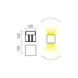 Redo VARY kültéri fali lámpa fém, barna, LED, 2x 10W, 1000lm, 2700K, IP54 - 90755