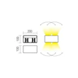Redo VARY kültéri fali lámpa fém, szürke, LED, 4x 5W, 1160lm, 2700K, IP54 - 90757