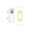 Redo VARY kültéri fali lámpa fém, fehér, LED, 2x 10W, 1200lm, 2700K, IP54 - 90759