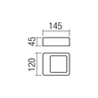 Redo RADEON kültéri fali lámpa fém, szürke, LED, 6W, 359lm 2700K, IP54 - 90762