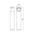 Redo XWALK kültéri állólámpa fém, barna, LED, 12W, 1136lm, 2700K, IP65 - 90783-DALI