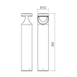 Redo XWALK kültéri állólámpa fém, barna, LED, 24W, 2116lm, 2700K, IP65 - 90785