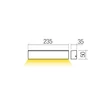 Redo OMNIA kültéri fali lámpa fém, üveg, fehér, LED, 13.5W, 601lm, 2700K, IP54 - 90790