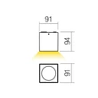Redo TEKO kültéri fali lámpa fém, barna, LED, 7W, 510lm, 2700K, IP65 - 90803