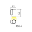 Redo RAM kültéri fali lámpa fém, üveg, fehér, áttetsző, LED, 4W, 245lm, 2700K, IP65 - 90804