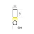 Redo RAM kültéri mennyezet lámpa fém, üveg, barna, áttetsző, LED, 4W, 245lm, 2700K, IP65 - 90812