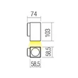 Redo QUAD kültéri fali lámpa fém, üveg, szürke, áttetsző, LED, 4W, 245lm, 2700K, IP65 - 90814
