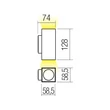 Redo QUAD kültéri fali lámpa fém, üveg, szürke, áttetsző, LED, 7W, 490lm, 2700K, IP65 - 90817