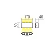 Redo FABO kültéri fali lámpa fém, barna, LED, 8W, 450lm, 2700K, IP54 - 90824