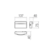 Redo POLIFEMO kültéri fali lámpa fém, barna, LED, 8W, 398lm, 2700K, IP65 - 90833