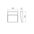 Redo LANDER kültéri fali lámpa fém, fehér, LED, 3W, 95lm, 2700K, IP54 - 90838