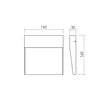 Redo LANDER kültéri fali lámpa fém, szürke, LED, 6W, 265lm, 2700K, IP54 - 90843